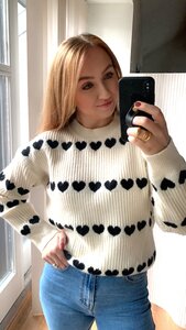 Heart Sweater - White