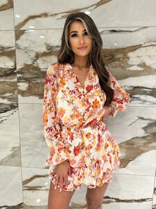 Flower Playsuit - Beige